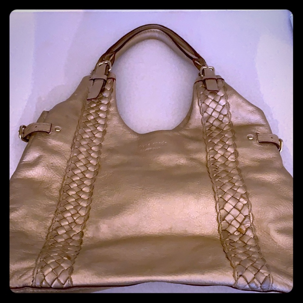 Kate Spade Gold Leather Shoulder Bag